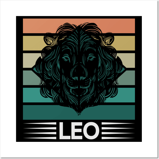 Zodiac Retro Leo Wall Art by Dojaja